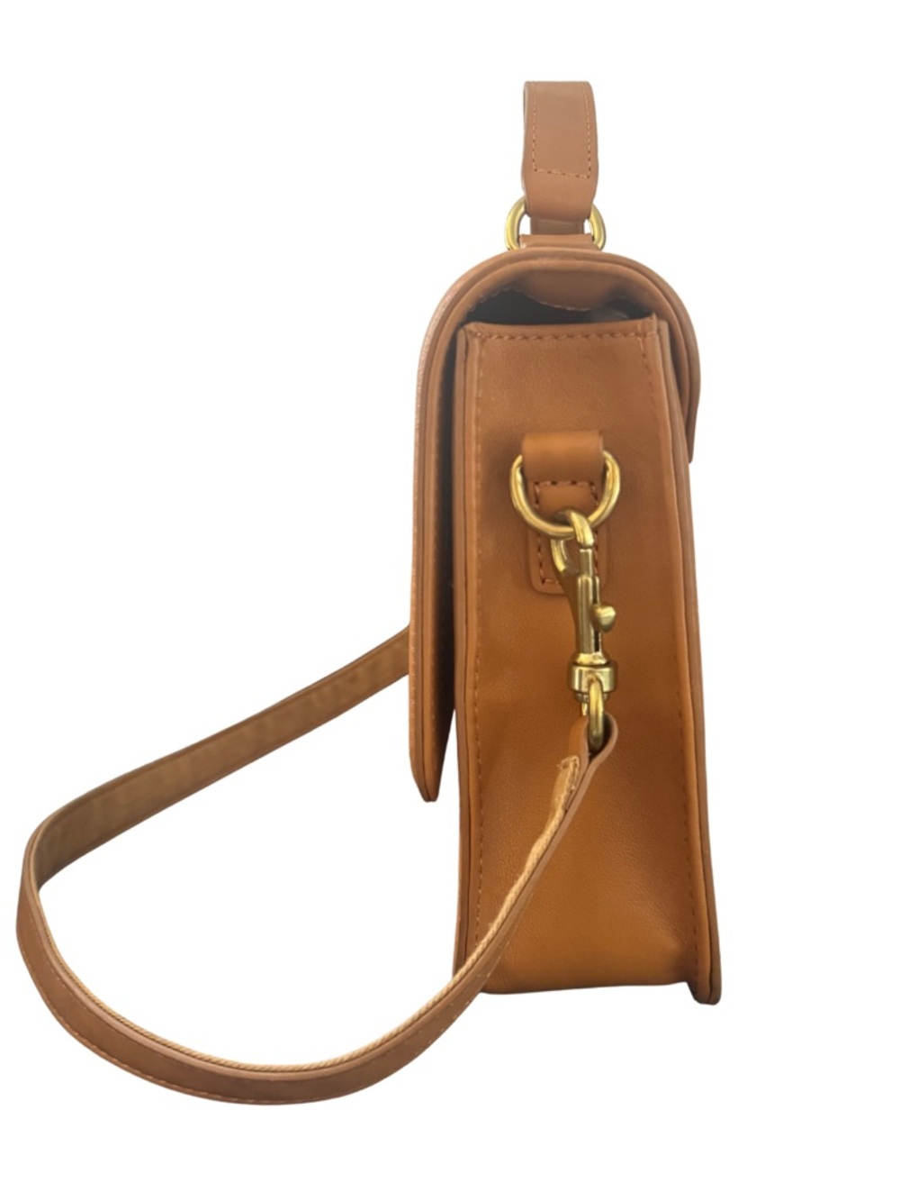J.Crew Leather Cognac Brown Top Handle Satchel Bag - Picture 4 of 12